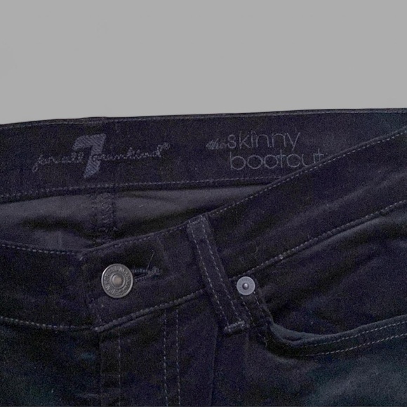 🇺🇸 MADE IN USA 7 For All Mankind Velvet Lisha skinny bootcut jeans - Picture 5 of 8